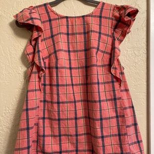 Plaid Anthropologie Blouse